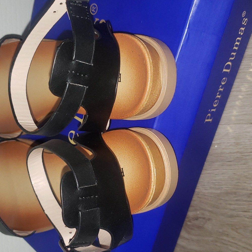Pierre Dumas Black Ankle Strap Sandals Size 11 NWT - Picture 5 of 9